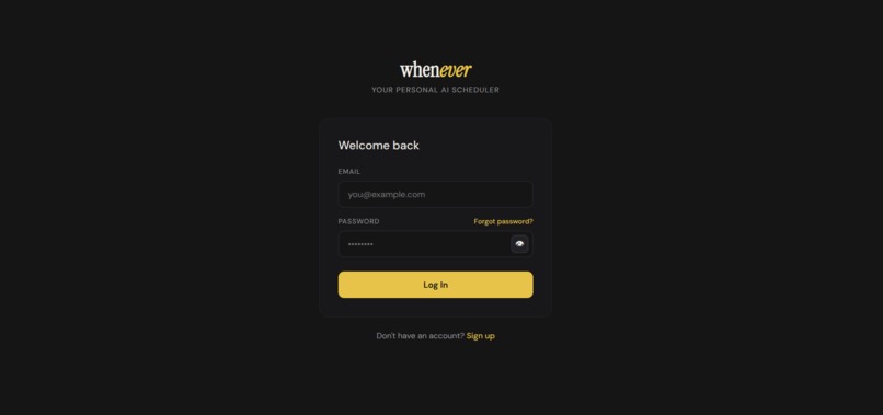 Whenever Personal Scheduling AI Agent – screenshot 1