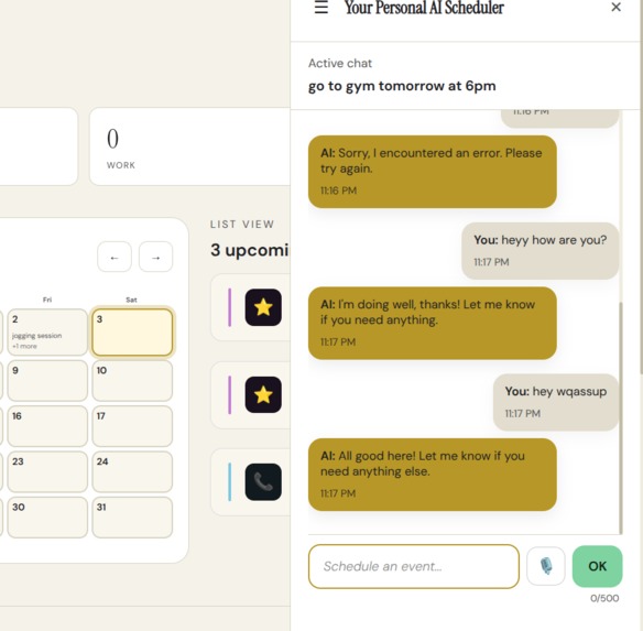 Whenever Personal Scheduling AI Agent – screenshot 2