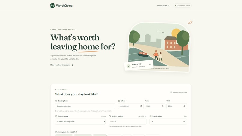 WorthGoing – screenshot 1