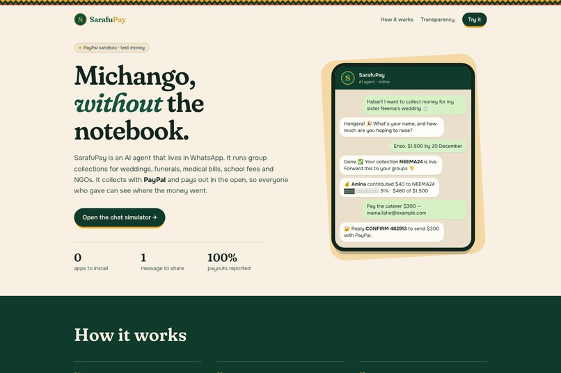 SarafuPay – screenshot 1