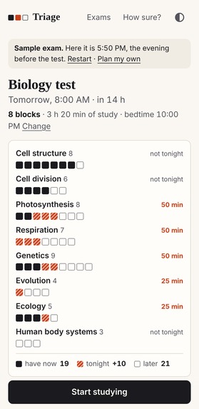 Triage – screenshot 2