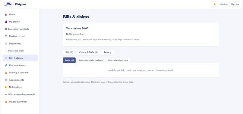 Platypus Health – screenshot 6