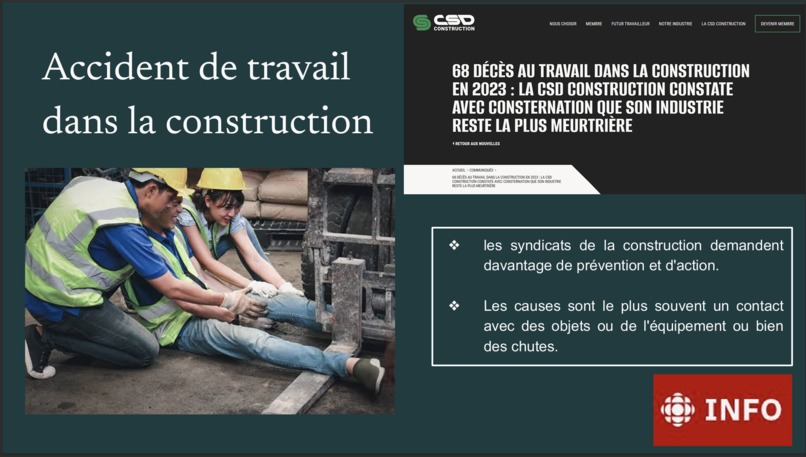 Accident de travail dans la construction – screenshot 3
