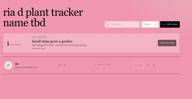 Plant Tracker – screenshot 1
