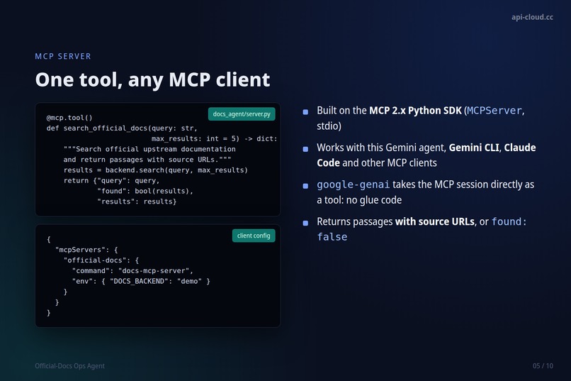 Official Docs MCP: Evidence Layer for AI Agents – screenshot 6