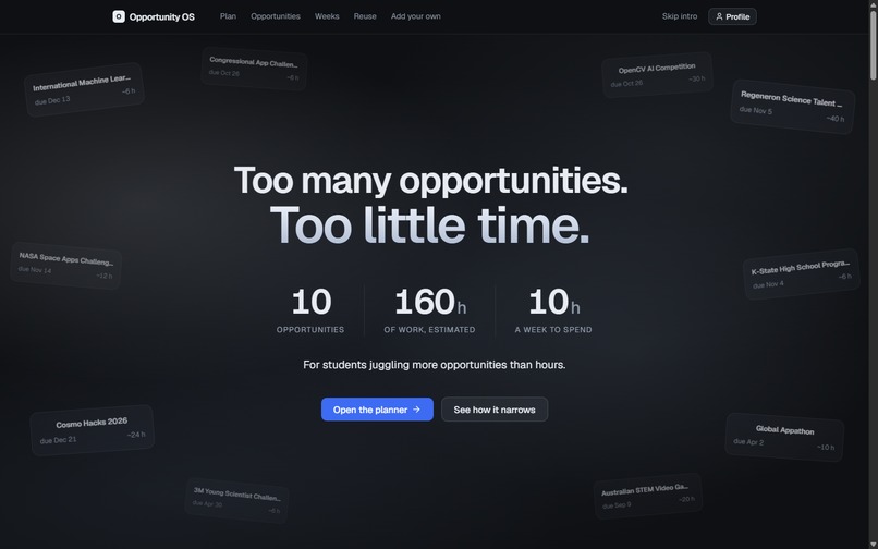 Opportunity OS – screenshot 1