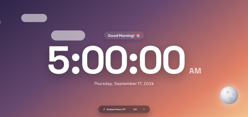 Digital Clock Screensaver – screenshot 1