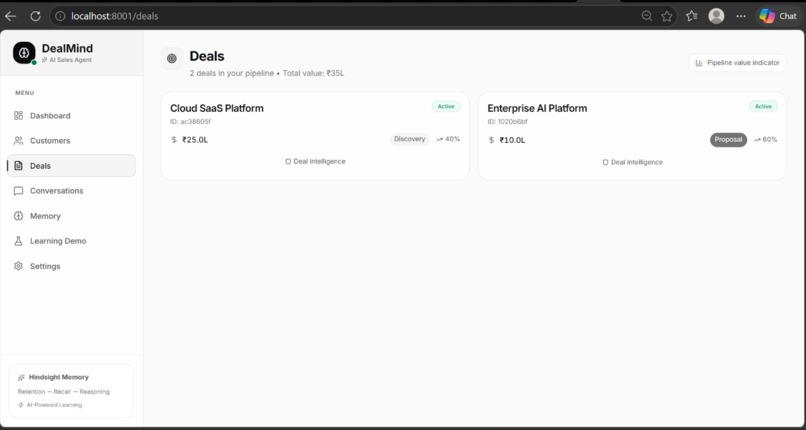 DealMind — AI Deal Intelligence – screenshot 1