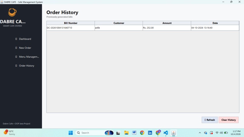 Dabre Cafe – Smart Cafe Billing and Management System – screenshot 5