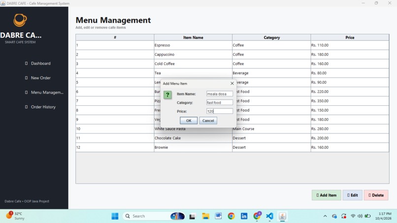 Dabre Cafe – Smart Cafe Billing and Management System – screenshot 8