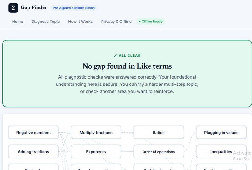 Gap Finder — Find the Math Gap Behind the Problem – screenshot 6