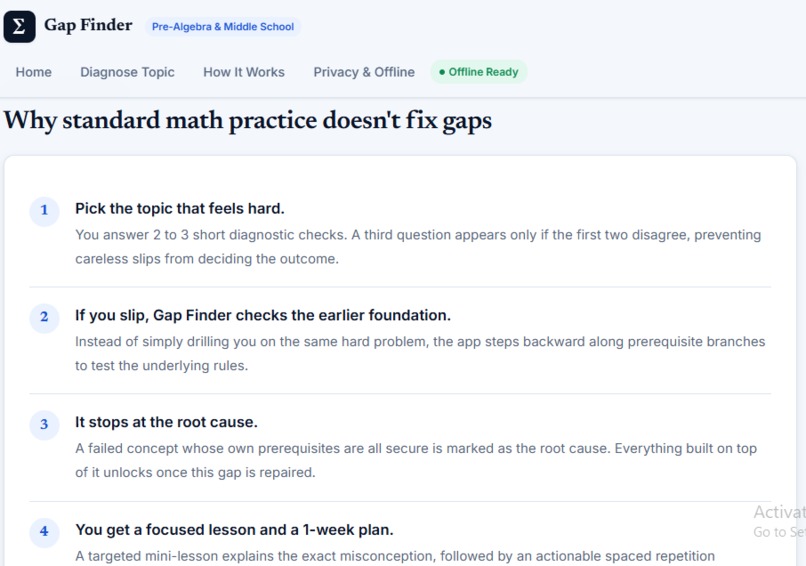 Gap Finder — Find the Math Gap Behind the Problem – screenshot 8
