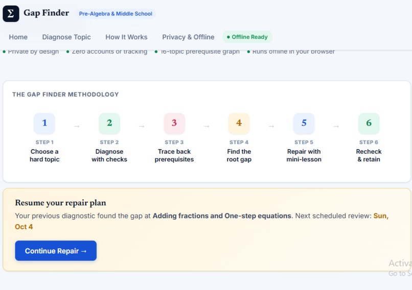 Gap Finder — Find the Math Gap Behind the Problem – screenshot 9