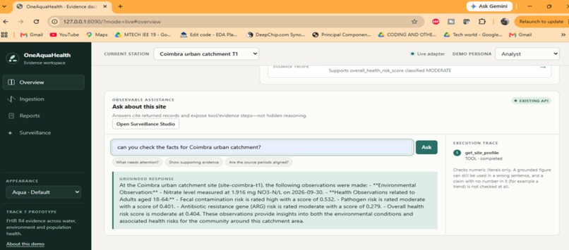 OneAquaHealthStudio: From Streams to One Health Intelligence – screenshot 6