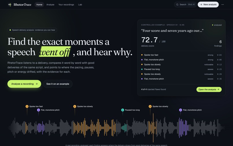 RhetorTrace – screenshot 1