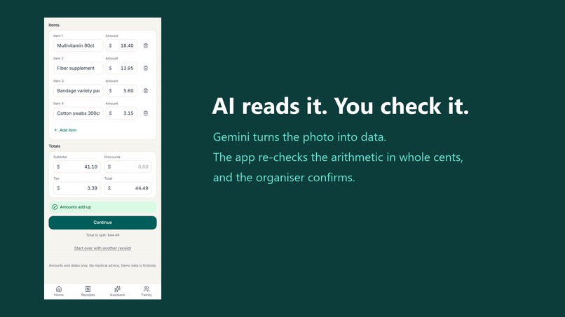 CareSplit – screenshot 2