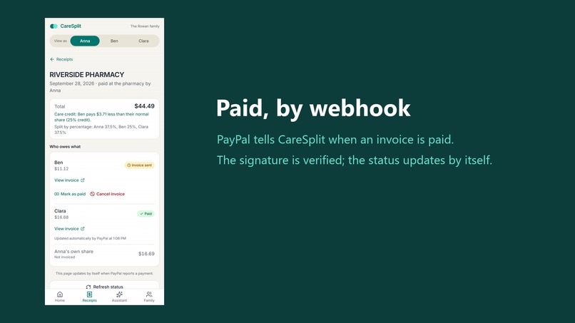 CareSplit – screenshot 3