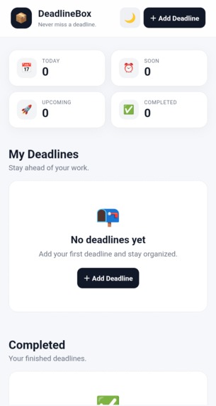 Deadlinebox  – screenshot 1