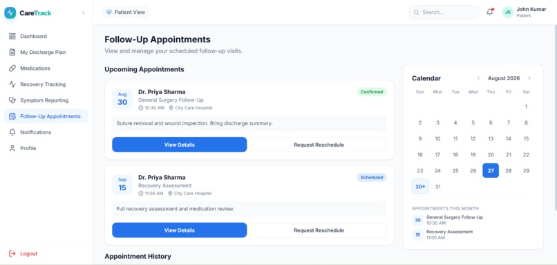 CareTrack – Post-Operative Care Platform – screenshot 5