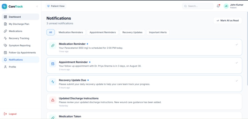 CareTrack – Post-Operative Care Platform – screenshot 9