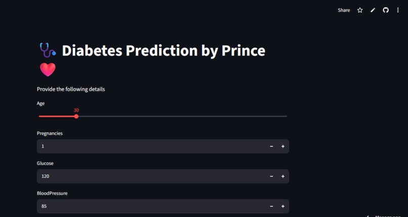 Diabetes Prediction Project  – screenshot 1