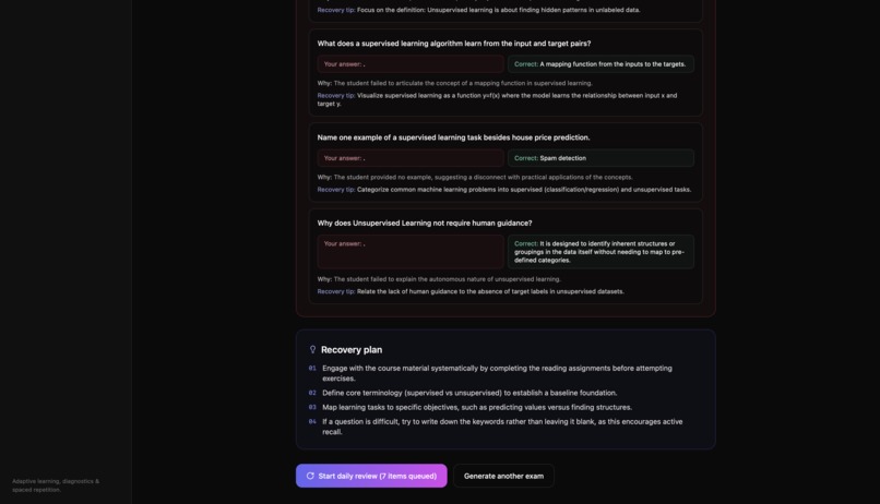 SimuExam AI - Adaptive Exam Simulator & Diagnostic Engine – screenshot 5