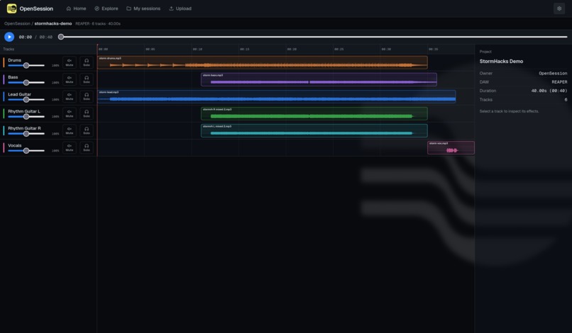 OpenSession – screenshot 2