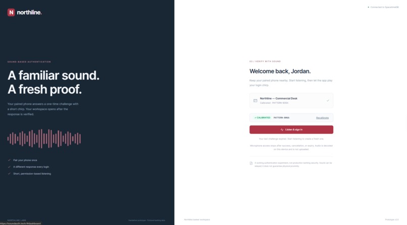 SFA (Sound Factor Authentication) – screenshot 1