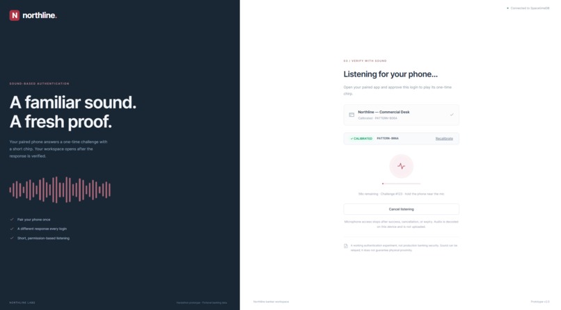 SFA (Sound Factor Authentication) – screenshot 2