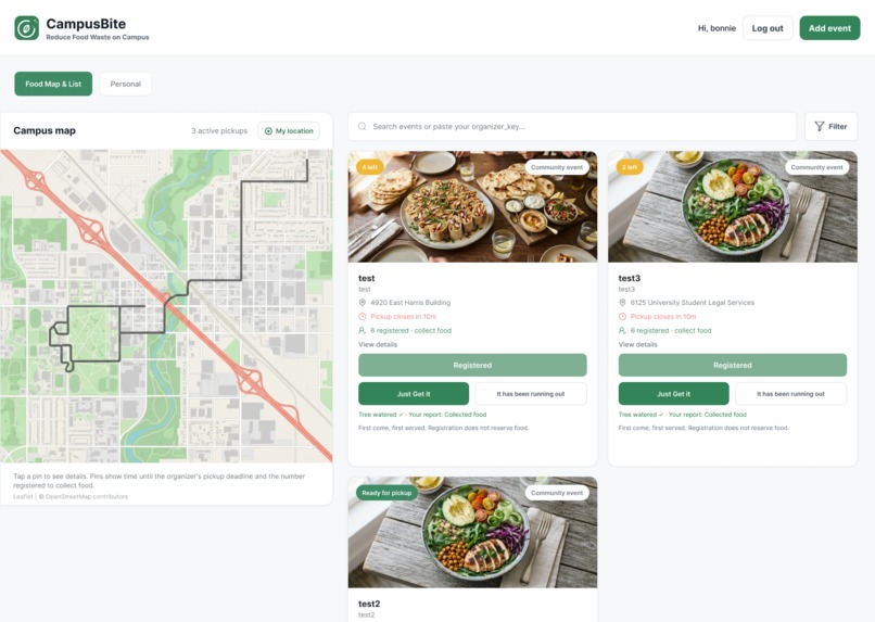 CampusBite – screenshot 1