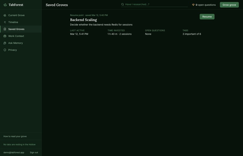 TabForest – screenshot 4