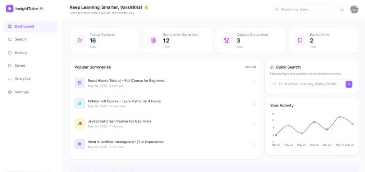 InsightTube AI – screenshot 1