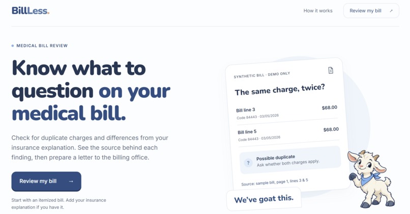 BillLess – screenshot 1
