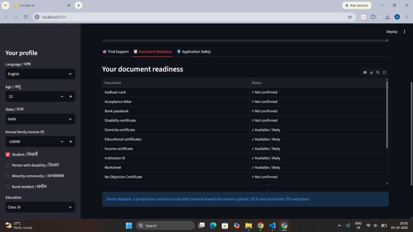 CivicAid AI – screenshot 2