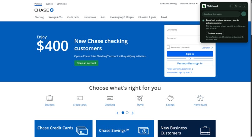 WebHound – screenshot 2