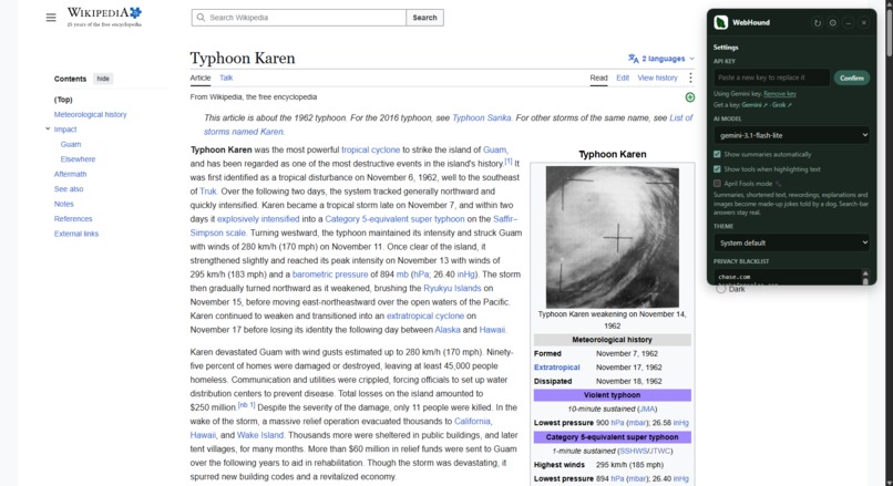 WebHound – screenshot 3