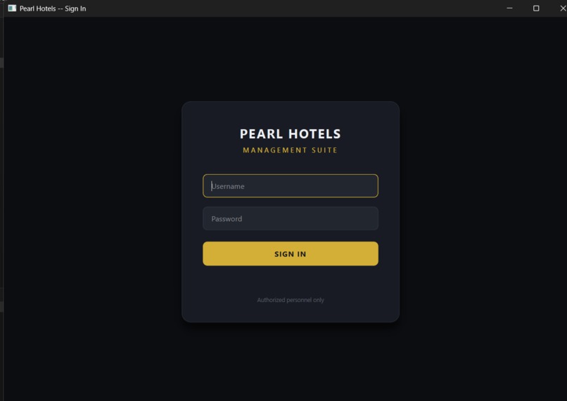 Hotel Management System – screenshot 1