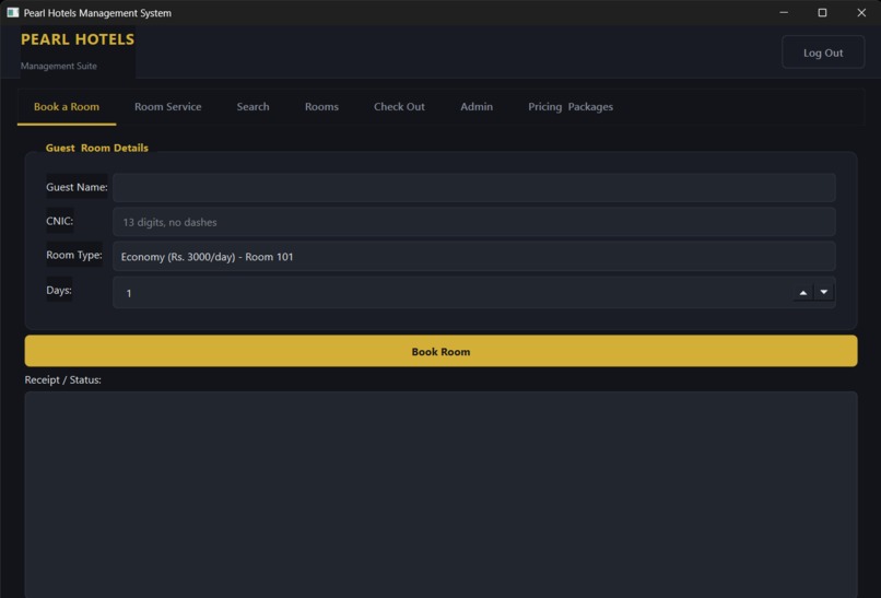 Hotel Management System – screenshot 3