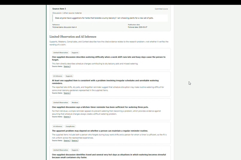 Community Evidence Review – screenshot 1