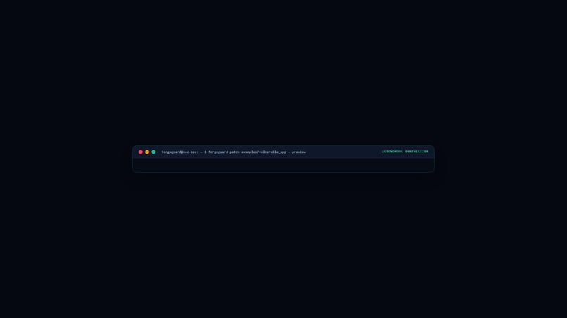 ForgeGuard: Autonomous AI Security & Patch Engine – screenshot 1