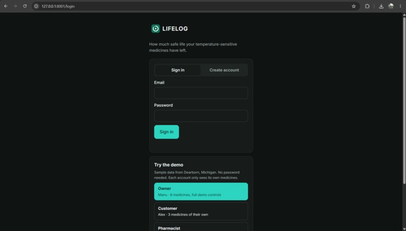 LIFELOG – screenshot 1