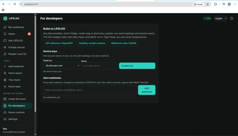 LIFELOG – screenshot 3