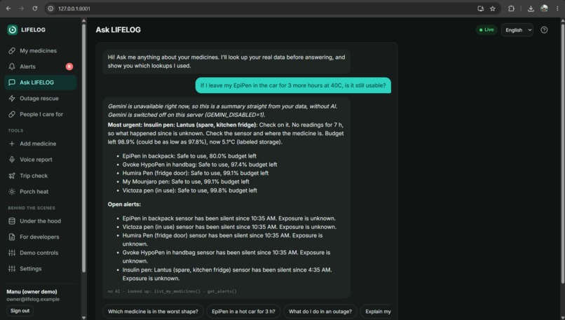 LIFELOG – screenshot 4