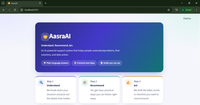 AasraAI – screenshot 5