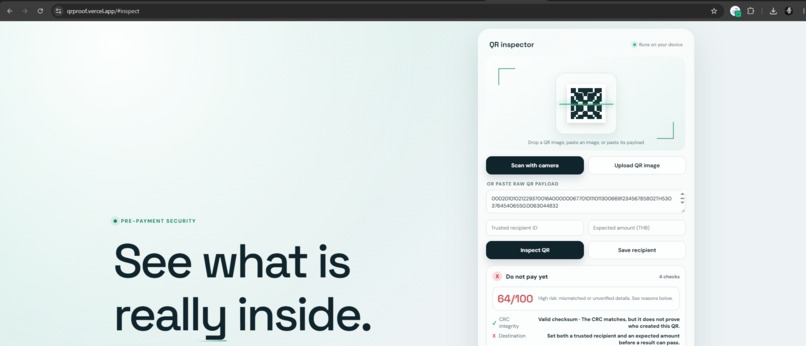 QRProof Verify Before You Pay – screenshot 4