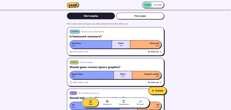 Yaapi - The Casual Debate Arena – screenshot 1