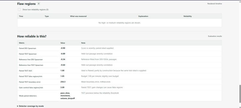 SpeechLens: contrastive speech analytics – screenshot 6