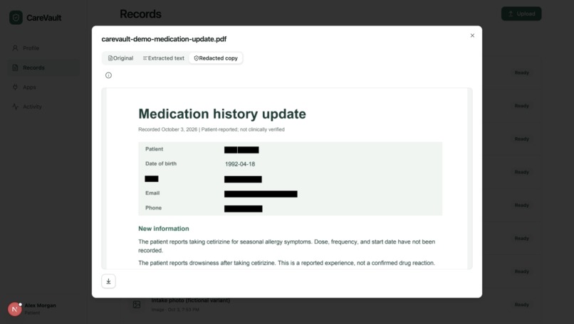 CareVault – screenshot 1