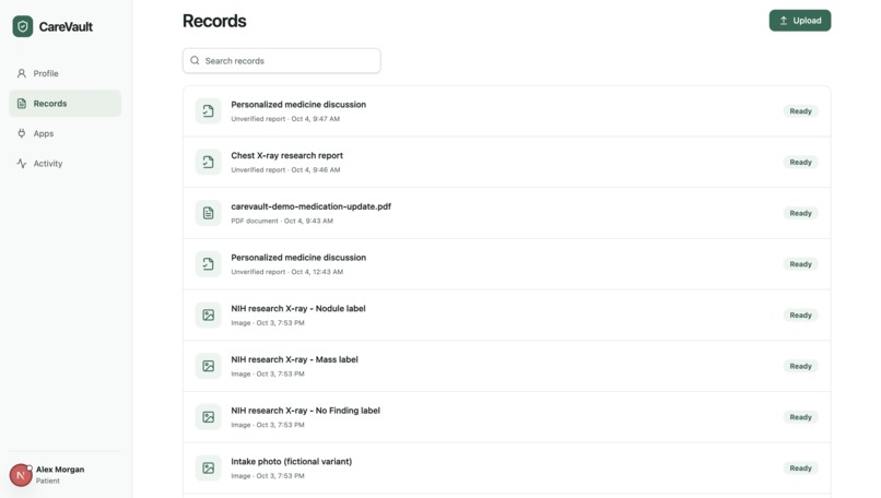 CareVault – screenshot 2