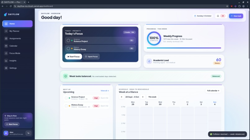 DAYFLOW – screenshot 2